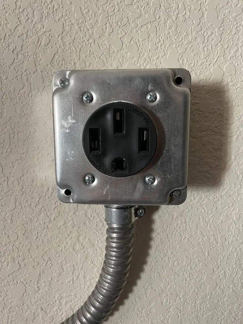 NEMA 14-50 outlet installed for Smart Home Electrical in Brownsville